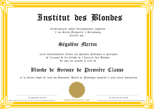 diplome de blonde