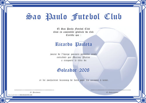 diplome de foot